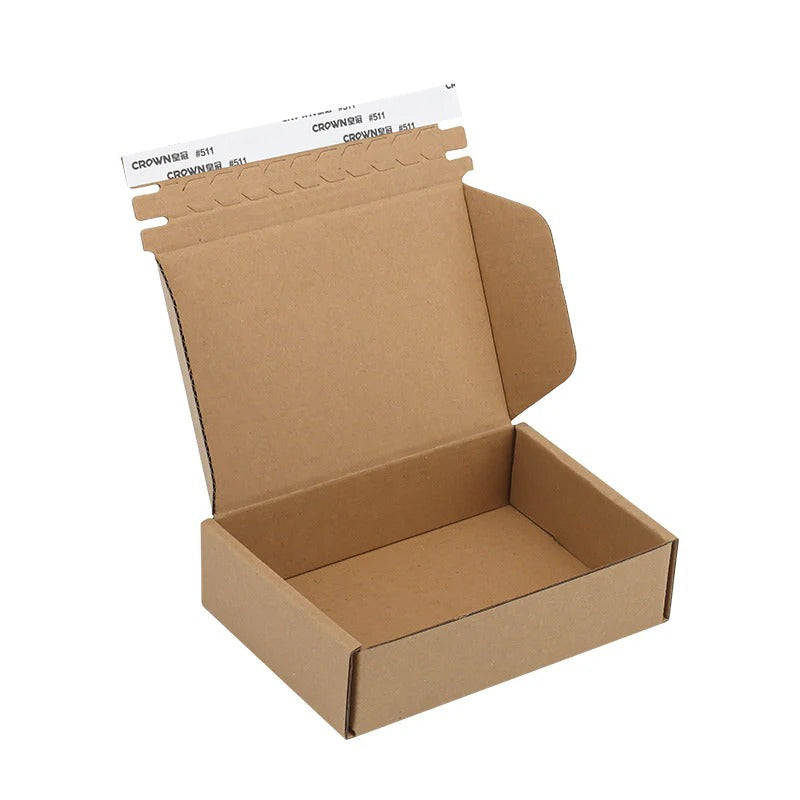 MOQ ab 100 Stück Mailer Wellpappe Box mit Reißverschluss