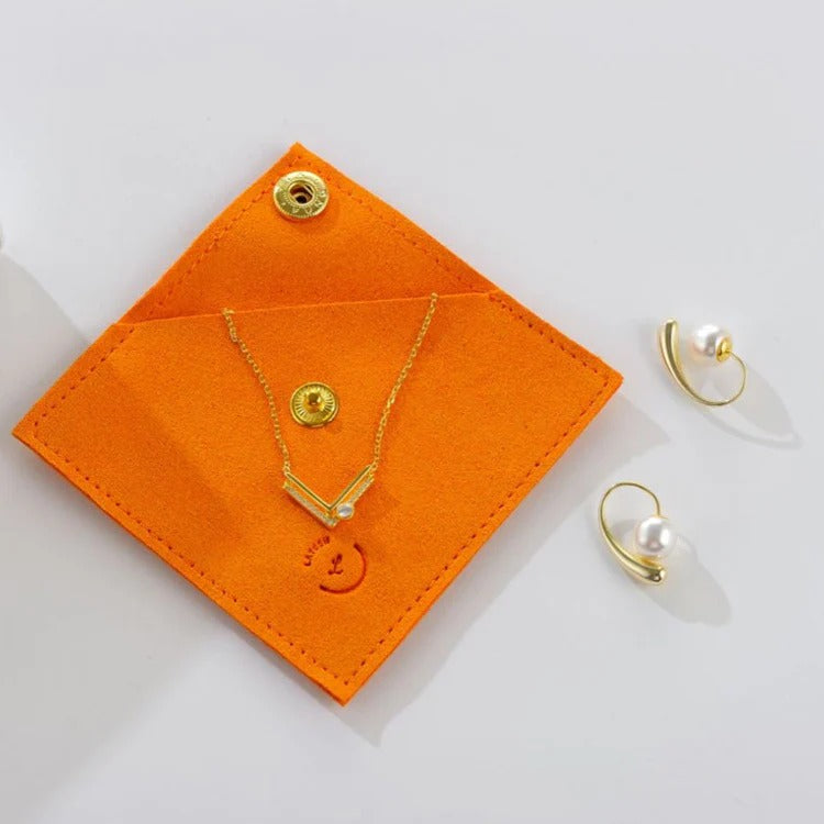 Fashion Luxurious Envelope Jewelry Pouch Bag with Free Logo