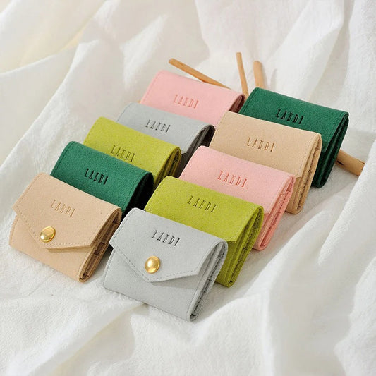 Custom Necklace Earrings Jewelry Travel Organizer Microfiber Bag