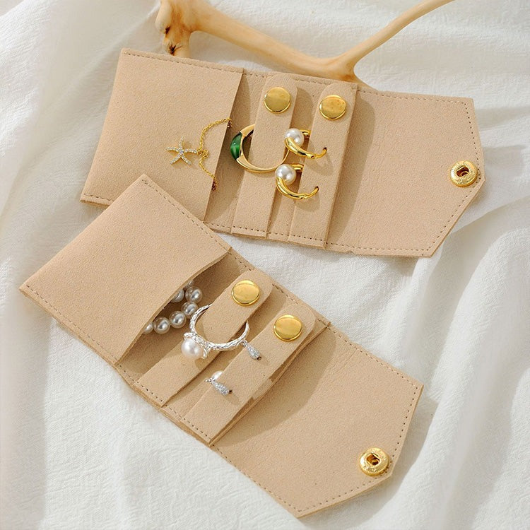 Benutzerdefinierte Halskette Ohrringe Schmuck Reise-Organizer Mikrofasertasche
