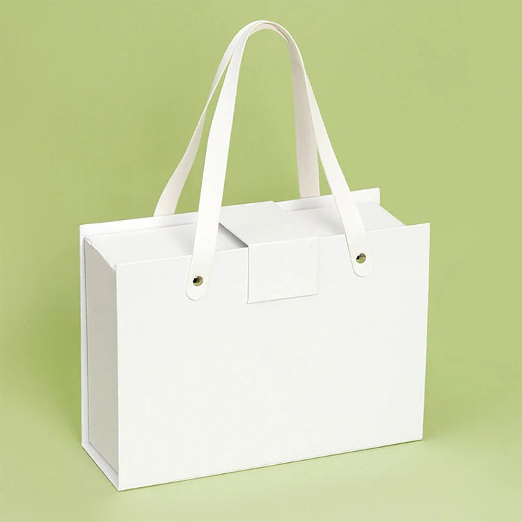 Magnetische Faltbox mit Ledergriff