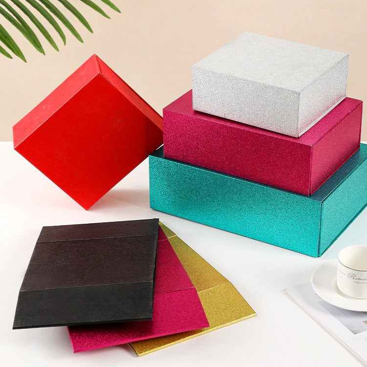 Funkelnde faltbare magnetische Verpackungsboxen für Geschenke