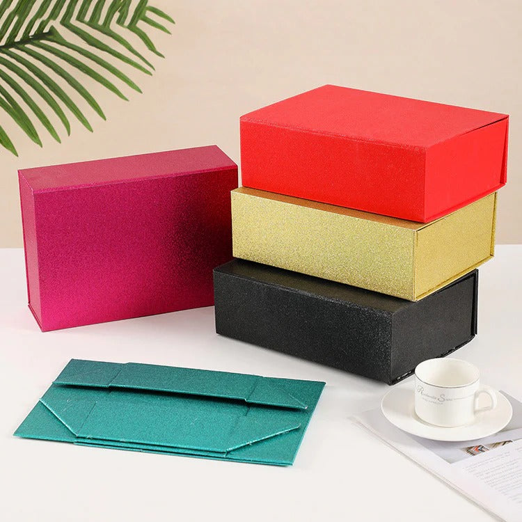 Funkelnde faltbare magnetische Verpackungsboxen für Geschenke