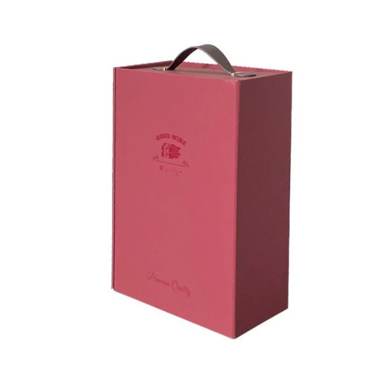 Faltbare Wein-Geschenkbox für Einzel-/Doppelpackungen