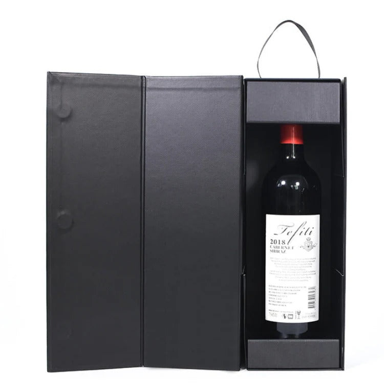Faltbare Wein-Geschenkbox für Einzel-/Doppelpackungen