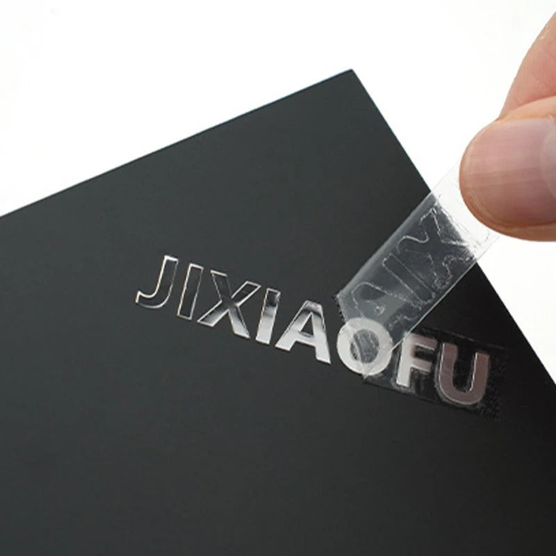 Metallic Gold Waterproof Personal Metal Logo Sticker