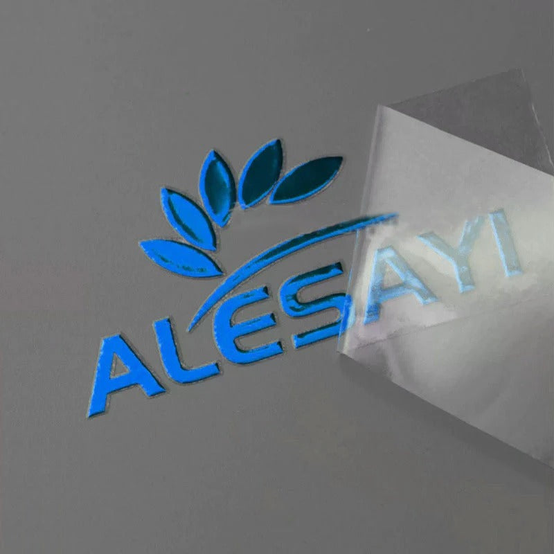 Metallic Gold Waterproof Personal Metal Logo Sticker