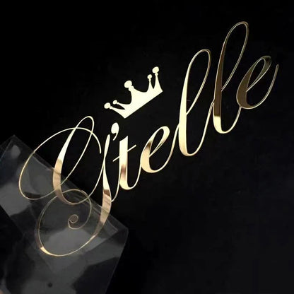 Metallic Gold Waterproof Personal Metal Logo Sticker