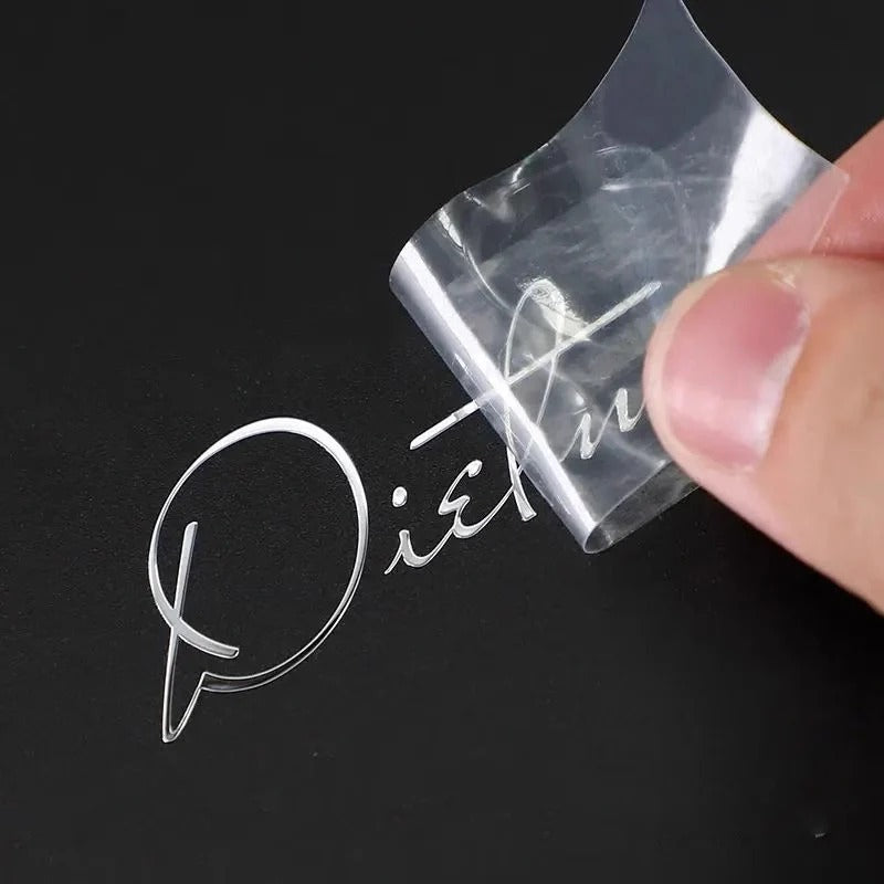 Metallic Gold Waterproof Personal Metal Logo Sticker