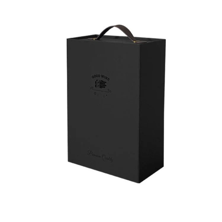 Faltbare Wein-Geschenkbox für Einzel-/Doppelpackungen
